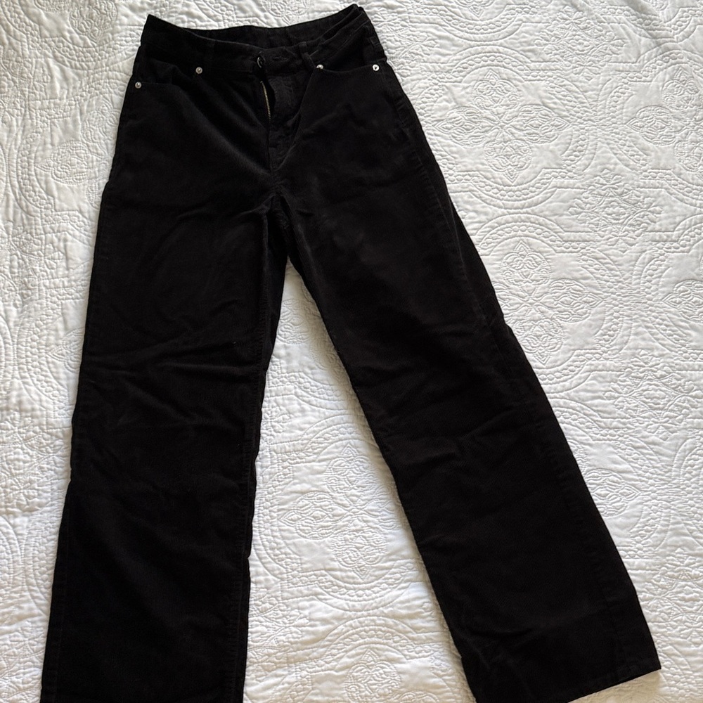 H&M Black Corduroy Trousers